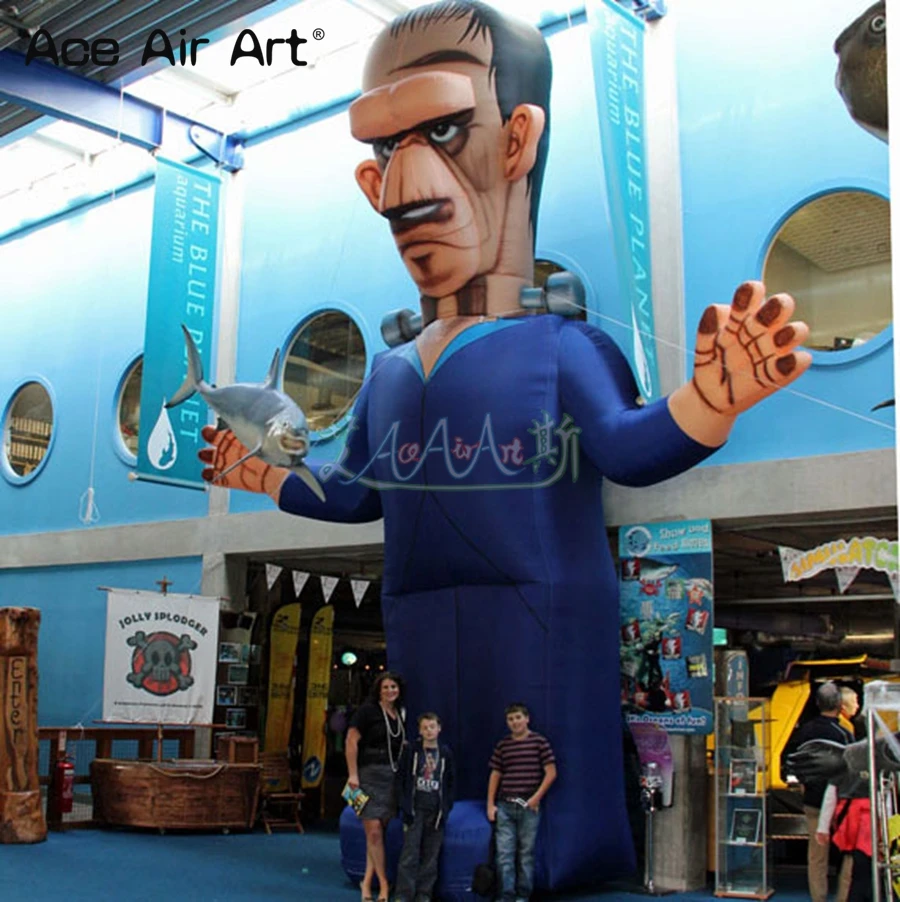 

7m H Giant Oxford Halloween Scary Model Inflatable Frankenstein Model Young Frankenstein Zombie Replica for Exhibition