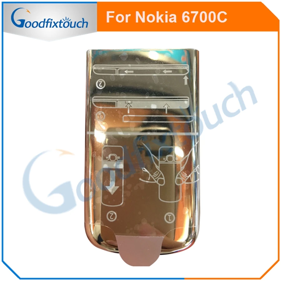 Задняя крышка для Nokia 6700 Classic 6700C мобильный телефон металлический корпус золотой