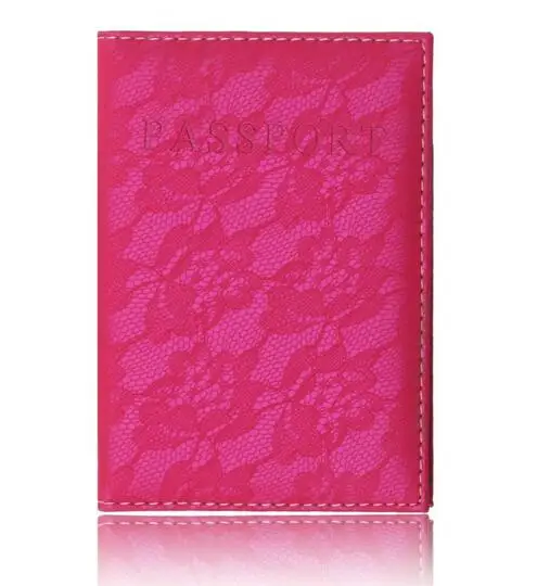 Rose ETya, дорожная Обложка для паспорта и кошелька, Русская кожа, для женщин и мужчин, милый кошелек для паспорта, держатель, сумка для карт, чехол, аксессуары для путешествий - Цвет: Rose