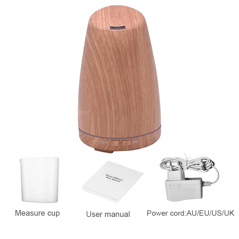 

air humidifier Ultrasonic aromatherapy diffused wood grain humidifier for bedroom living room office home