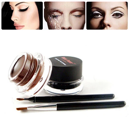 2016 New 2Pcs/lot Waterproof Cosmetics Tools Eye Liner Makeup Brush Gel Eyeliner | Красота и здоровье