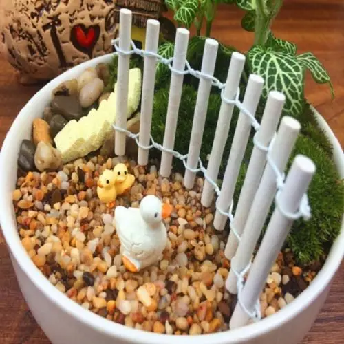 2017 новое поступление народное искусство сад миниатюры деревянный забор Мини Сад