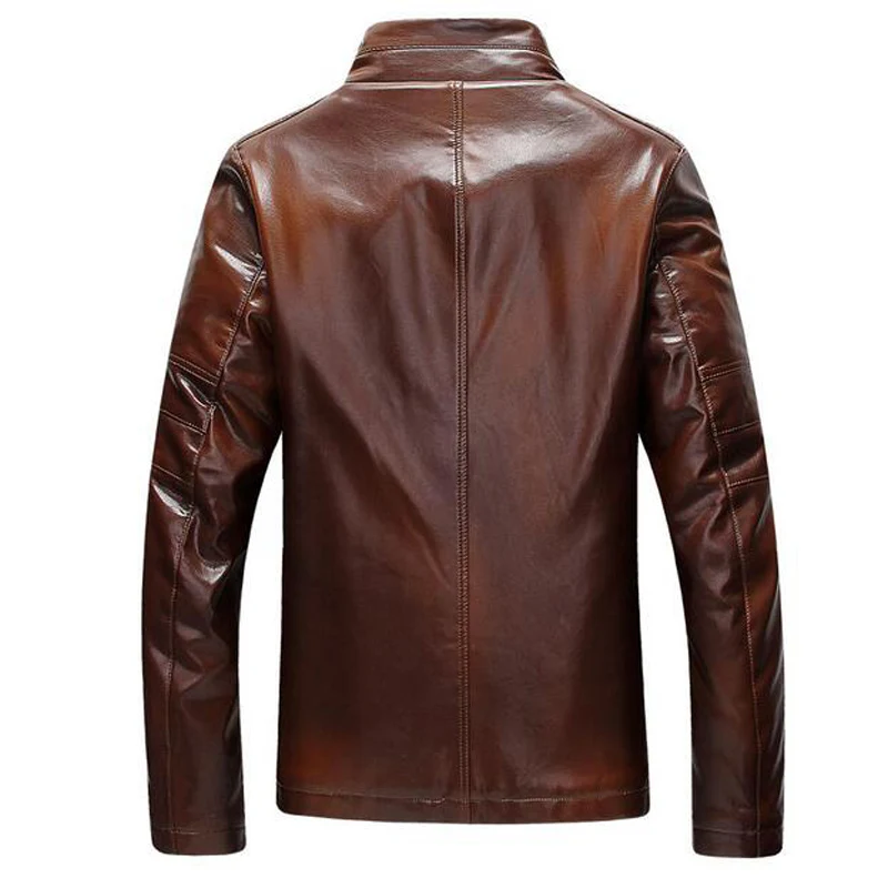 Мужская кожаная куртка сезон осень зима 2020 мужское толстое пальто мотоциклетная