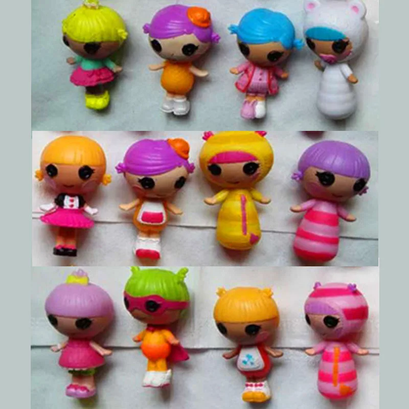 8 шт./лот, 4 см, мини куклы Lalaloopsy, аксессуары для девочек, игрушки для игр, фигурки для дома, рождественские подарки для детей
