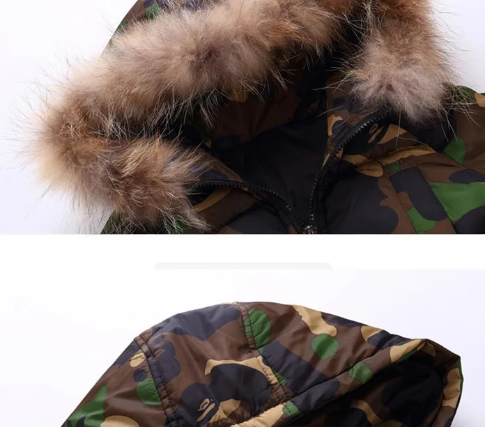Winter boys girls jacket parka kids camo coats for teenage down coat children hoody clothes C86101A |