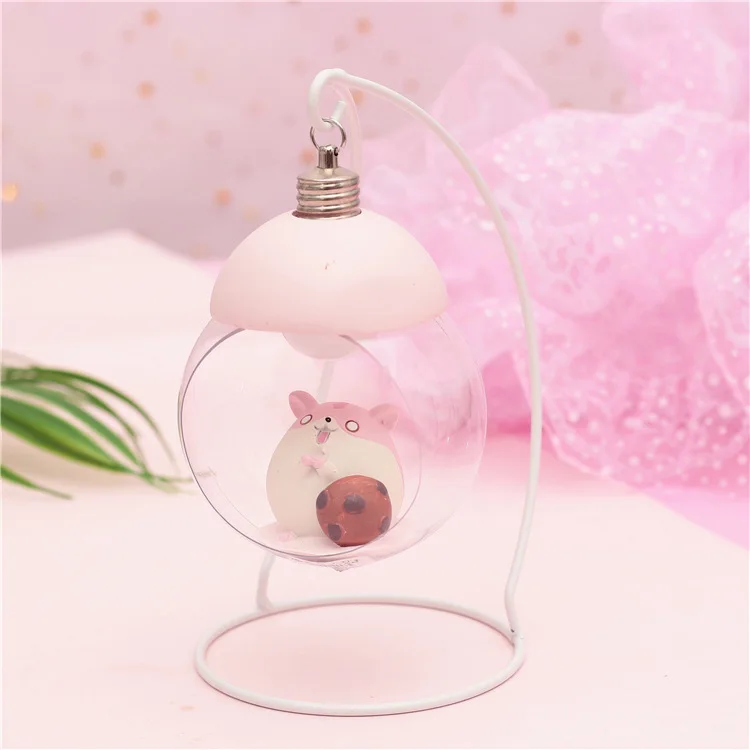 type A Nonelty zakka мультфильм Хомяк светодиодный ночной Светильник милые смолы Подвесная лампа для корзины Спальня прикроватные подарок для девочек игрушка светильник s домашний декор - Испускаемый цвет: type A