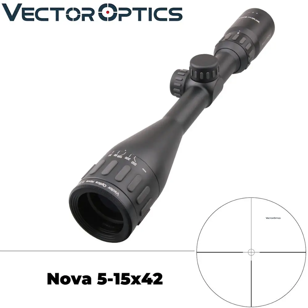 Векторная оптика Nova 5-15x42 AO Регулируемая Цель Охота Стрельба Воздушный пистолет прицел BDC мягкая сетка оружие прицел крепление