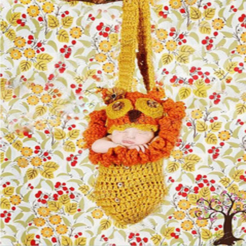 Fashion Handmade Infant Lovely Hand-knit Wool Newborn Wild Child Photography Clothing Props Crochet Baby One Hundred Days | Детская