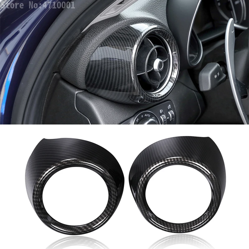 

Carbon Fiber Style For Alfa Romeo Giulia 2017 2018 ABS Plastic Front Side Air Conditioning Cover Frame Trim 2pcs