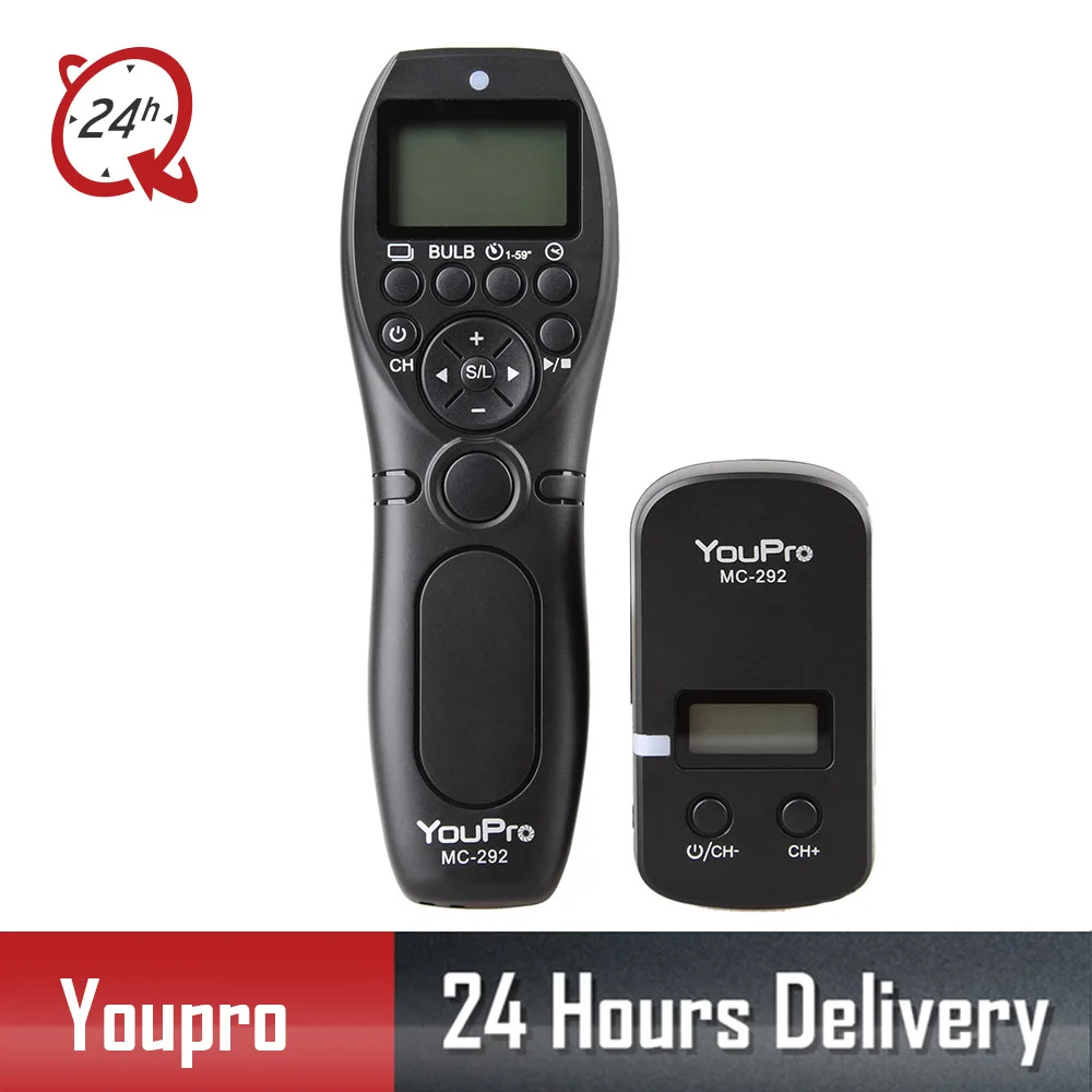 YouPro Горячая MC-292 DC0/DC2/N3/S2/E3 2,4G беспроводной пульт дистанционного управления ЖК-Таймер спуска затвора каналы для Canon/sony/Nikon/Fujifilm