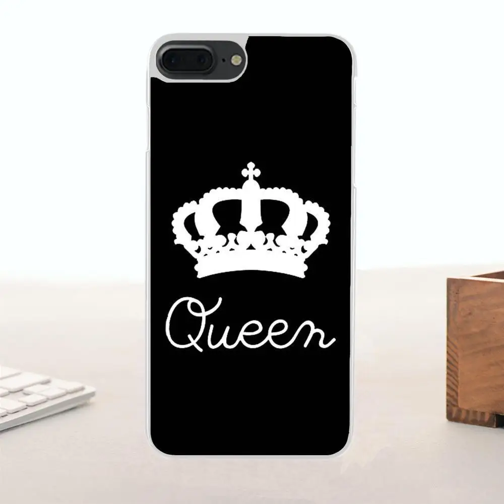Bixedx для Apple iPhone 4 4S 5 5C SE 6 6S 7 8 Plus X задний Чехол телефона King Queen 01 брендовая пара |