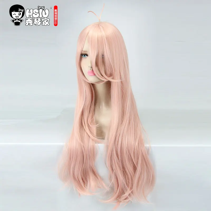 HSIU супер DanganRonpa V3 косплей парик Miu Iruma костюм играть женщина взрослые парики Хэллоуин Аниме игры волосы