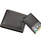 Новый стильный мужской бумажник с карманами для карт, клатч, двойной кошелек, мужской бумажник из натуральной коровьей кожи WB4