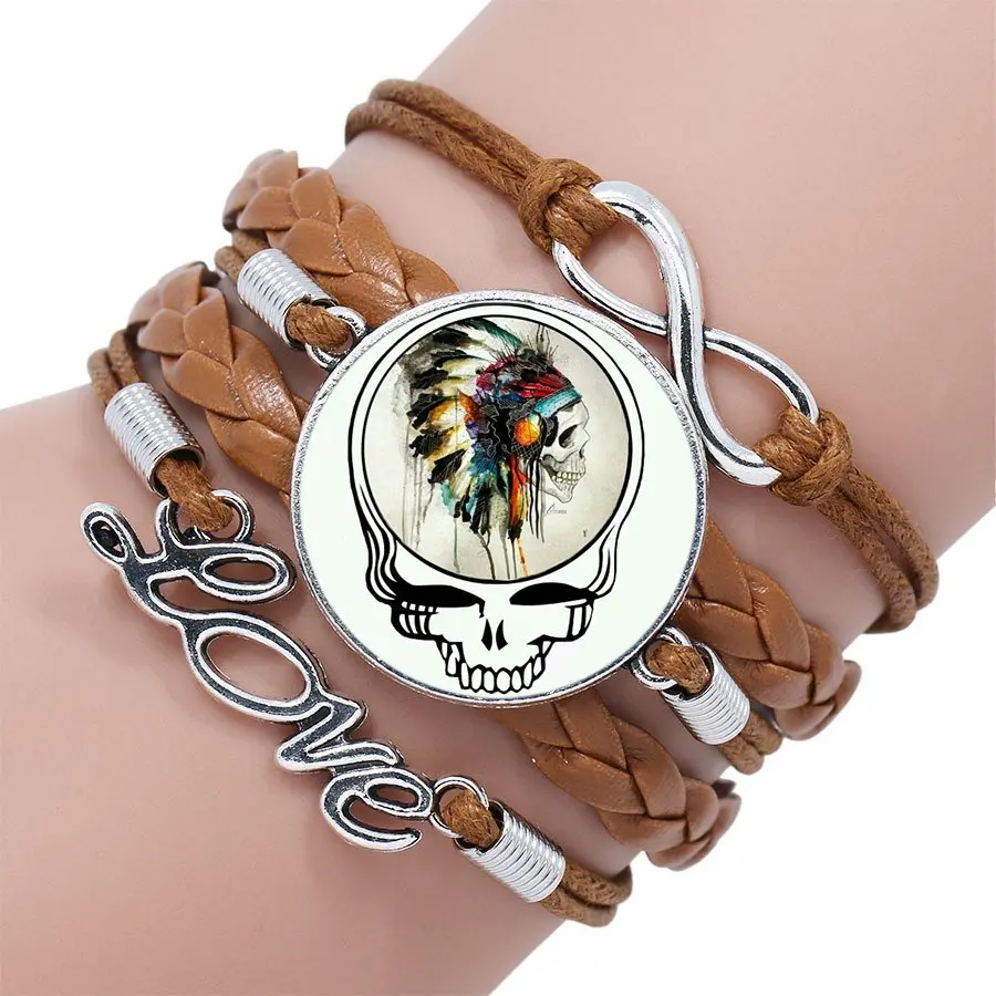 Благодарные Мертвые ювелирные изделия с картинами Многослойный