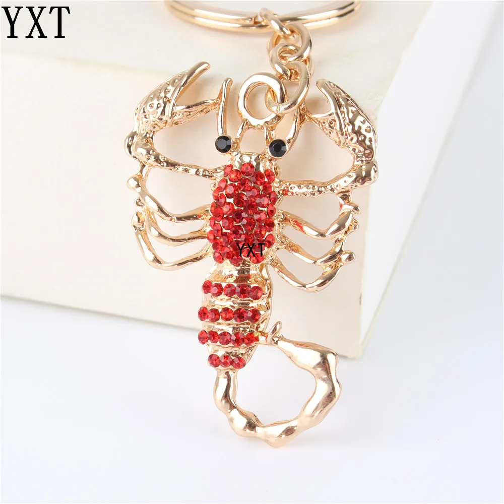 Red Scorpion Crystal Charm Purse Handbag Car Key Ring Chain Party Wedding Birthday Creative Friend Gift | Украшения и аксессуары