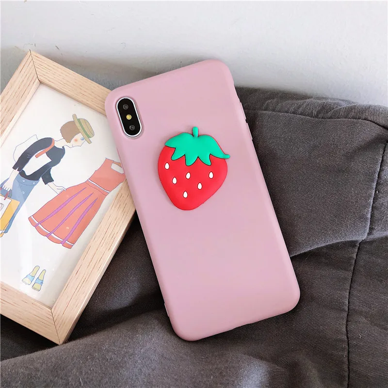 Забавный Милый Летний чехол для телефона с фруктовым клубничным узором iphone 6 S 7 8