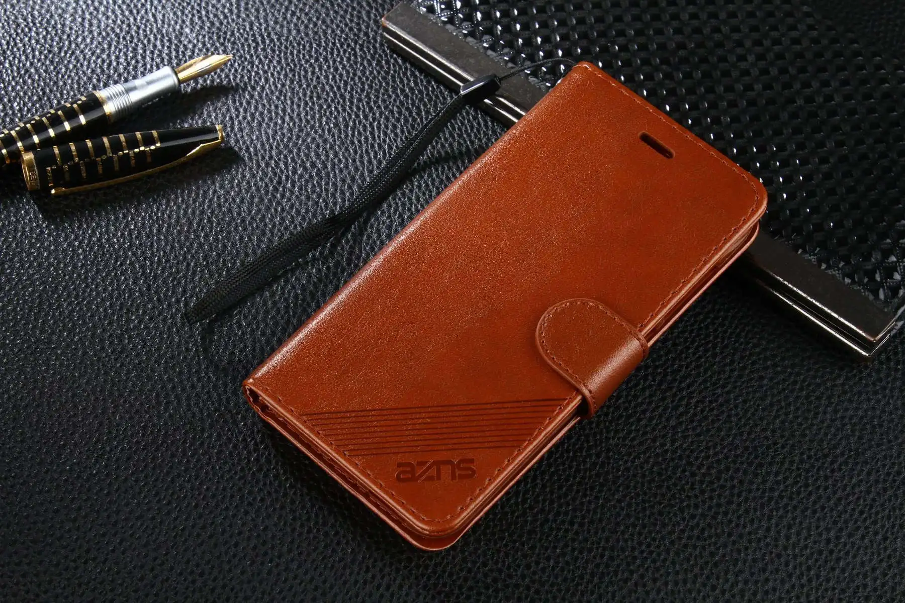 Dark brown Для Xiao mi Red mi 4X чехол роскошный флип из искусственной кожи чехол-подставка для Red mi Note 7 8 Pro 8T 7A CC9 A3 k20 Pro mi 9 9T Se mi 9 Lite 8A - Цвет: Dark brown
