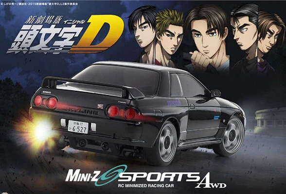 MINI-Z AWD спортивный INITIAL-D SKYLINE GT-R R32 MA-020S readyset RTR 32130BK