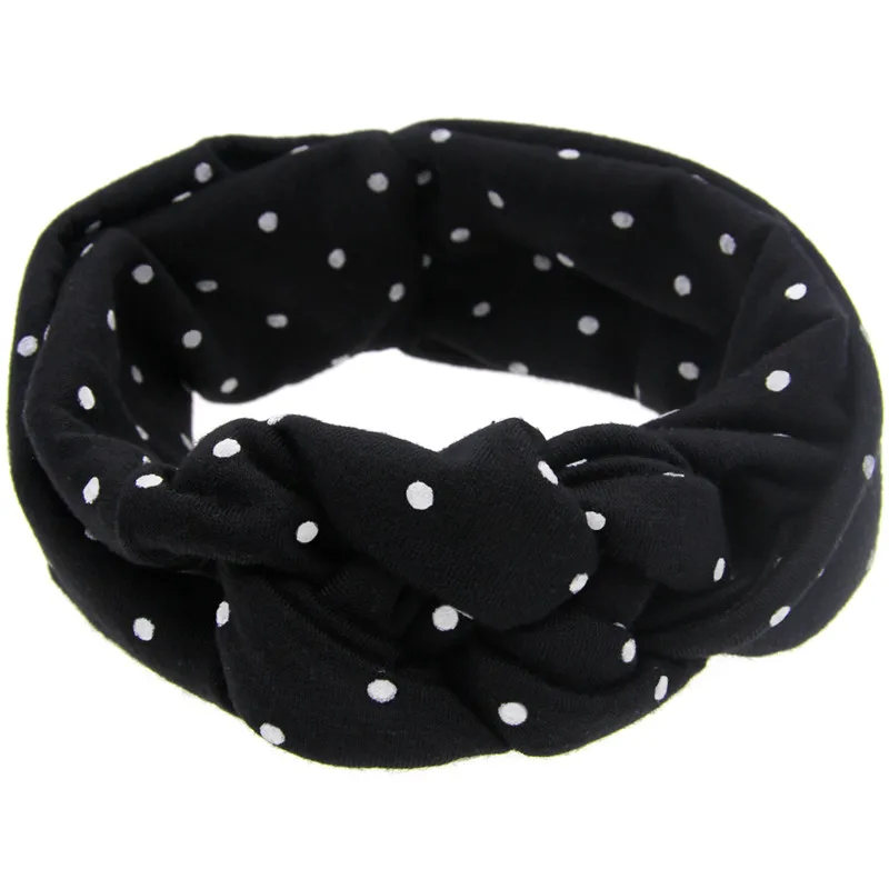 

European Hot Dot Weave Headwear Rabbit Ears Newborn Baby Girl cute Accessories