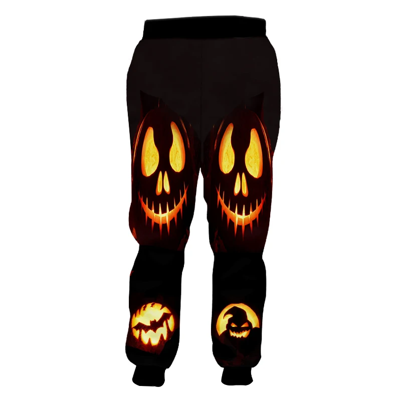 OGKB мужские брюки с забавным рисунком пламени тыквы большого размера для отдыха