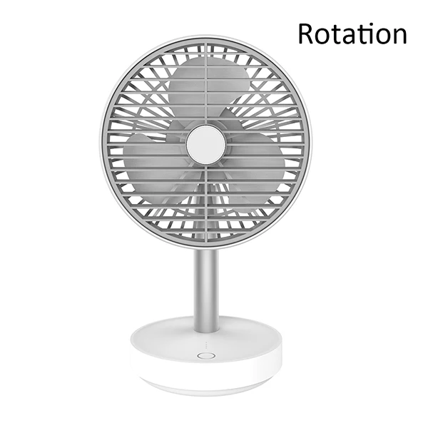 White With Rotation THANKSHARE мини USB Настольный вентилятор портативный ультра-тихий креативный Электрический вентилятор бесшумный Настольный вентилятор перезаряжаемый вентилятор для дома - Цвет: White With Rotation