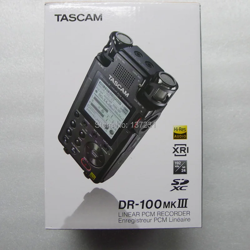 TASCAM DR-100MKIII рекордер DR-100MKII обновление литиевая батарея двойная запись 192 кГц/24 бит совместимый линейный PCM рекордер
