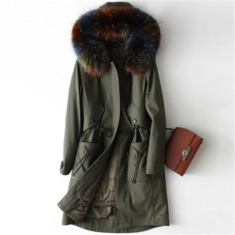 Женская куртка из натуральной овечьей кожи верхняя одежда со съемным пухом и