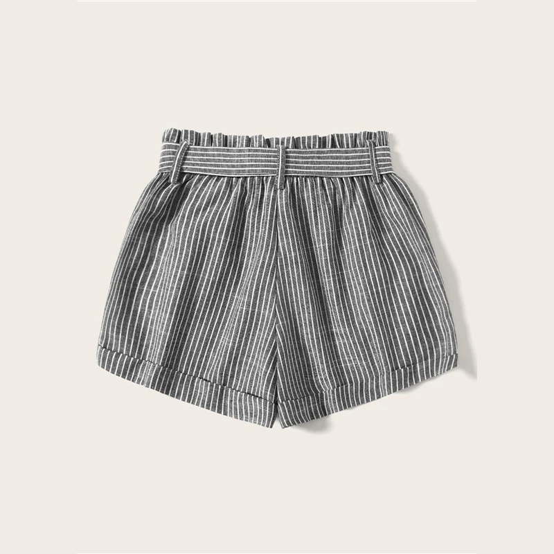 Sheinside, шорты в клетку с завязками на талии, летние прямые шорты для женщин с эластичной резинкой на талии, офисные женские элегантные шорты