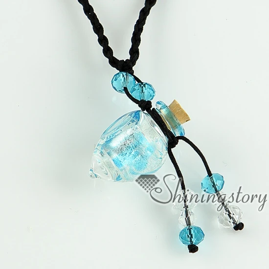 Серебряная фольга пустая маленькая стеклянная флакон ожерелье подвески для