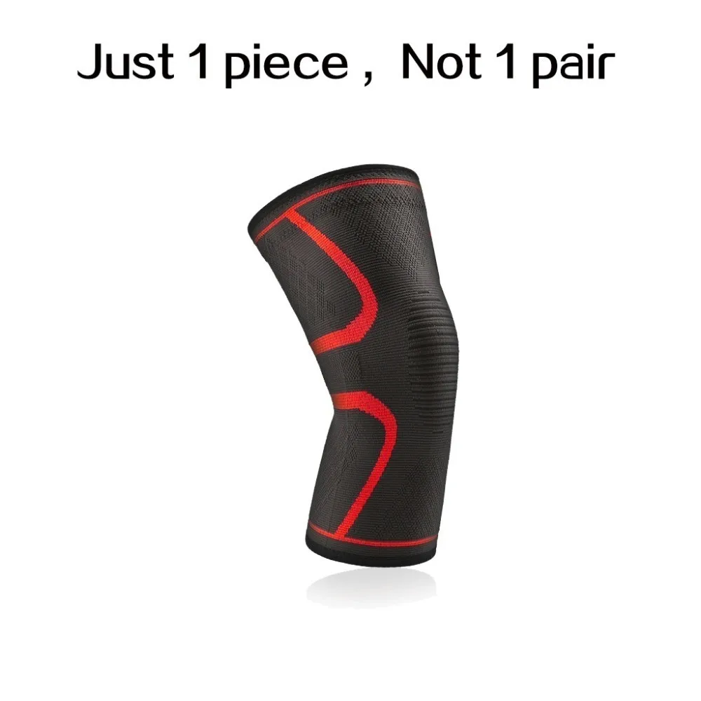 1 Piece Red REXCHI 1 шт. эластичные наколенники нейлоновые спортивные фитнес наколенники Защитное Снаряжение Наколенник поддержка Бег Баскетбол Волейбол - Цвет: 1 Piece Red