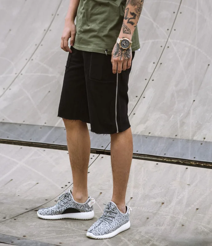 2017 Best качество сбоку Застёжки молнии Джоггеры мужские/женские Шорты для женщин