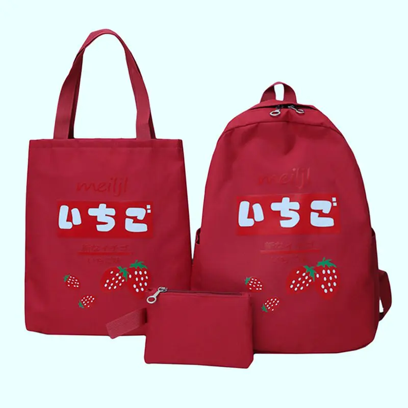 red 4 шт./компл. лента цепь с буквенным Mochila рюкзак туристические рюкзаки для отдыха школьные рюкзаки для девочек-подростков, школьный рюкзак - Цвет: red