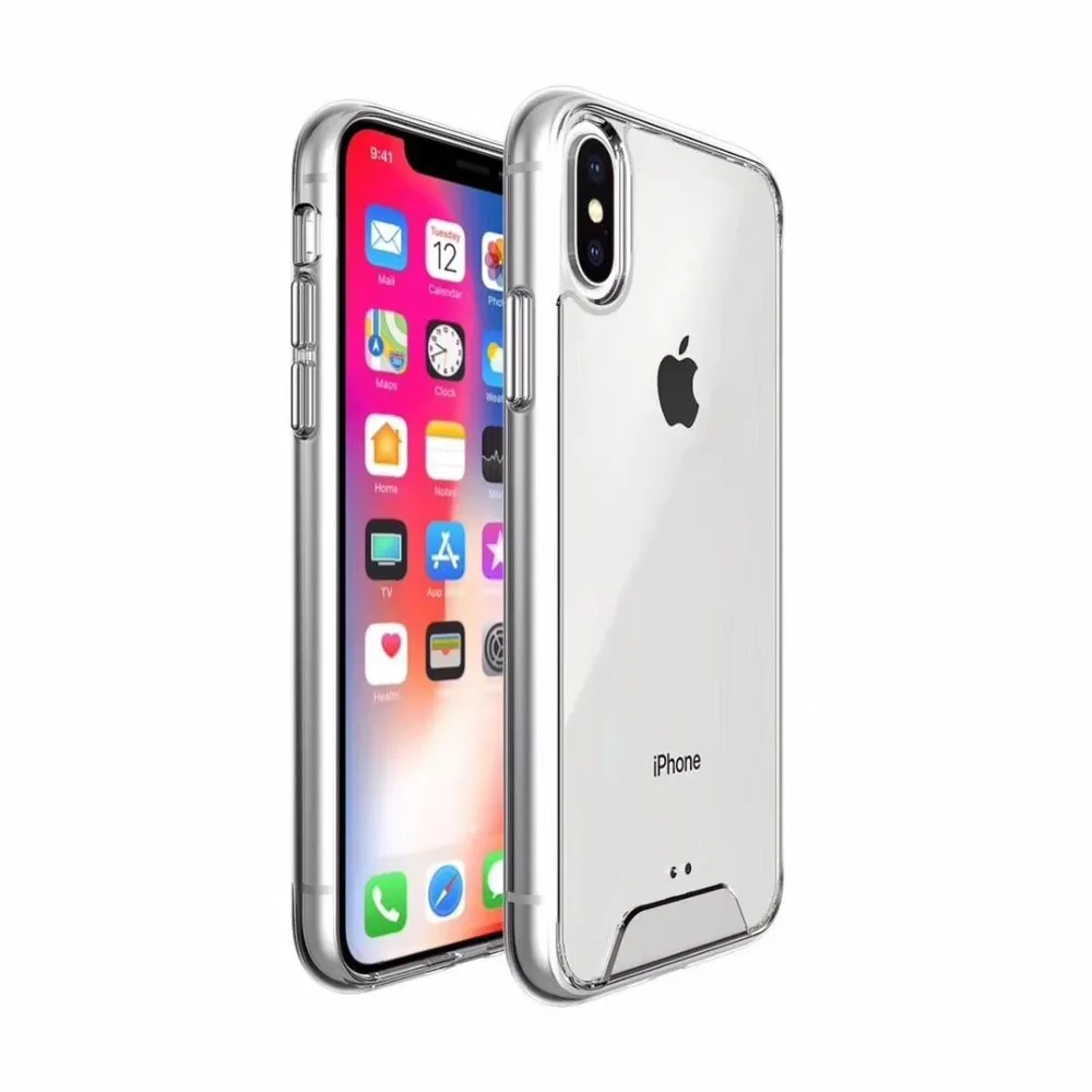 Роскошный прозрачный чехол для телефона с защитой от царапин iphone xs max xr x 6 6s 7 8 plus X