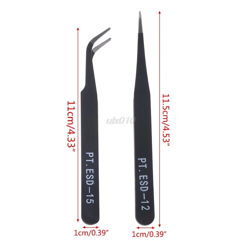 2 шт. инструменты для наращивания ресниц из нержавеющей стали пинцеты щипчики с