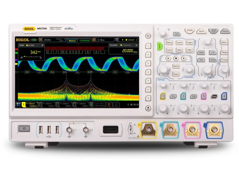 Rigol MSO7054 500 МГц MSO с 4 аналоговыми и 16 цифровыми каналами 10GS/s выборка|Осциллографы| |