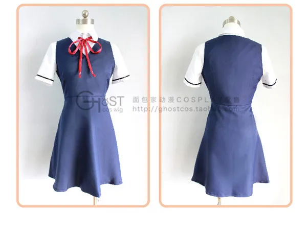 

Kokkuri-san Ichimatsu Kohina Cosplay Costume Anime uniform Japanese halloween 3 in1 dress+blouse+tie