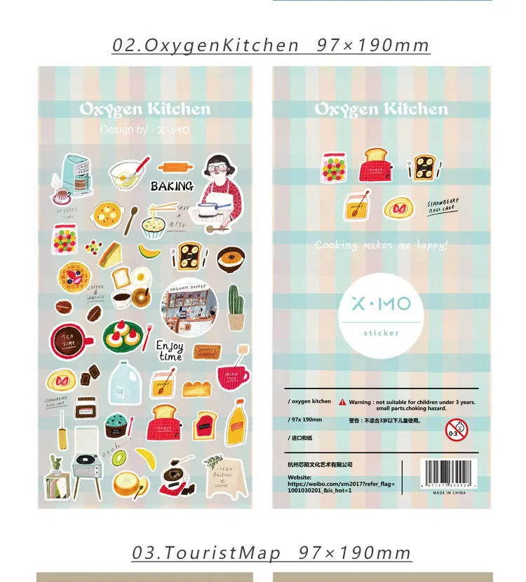 6 Дизайн my trip kitchen карта макияж бумажная наклейка для скрапбукинга мультфильм Стиль планировщик украшение книги
