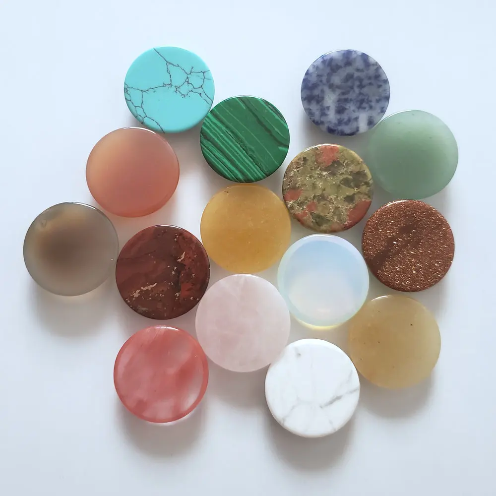 2018 горячее качество ассорти натуральных камней смешанные круглые кабошоны