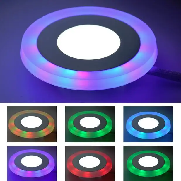 Лидер продаж цветной светодиодный светильник-панель 6 Вт 9 16 24 RGB панельный