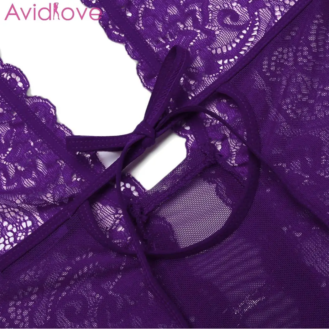 Сексуальное нижнее белье Avidlove Badydoll эротическое боди ночное с открытой талией и