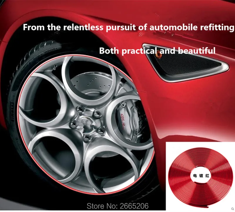 8 м тюнинг автомобилей Хром защита обода колеса светильник рама украшения для mazda