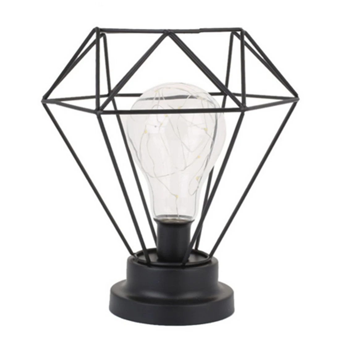 Iguardor Minimalism Style Creative Modeling Iron Art Night Light Table Top Home Festival Party Decorative Lamp Battery powered | Освещение