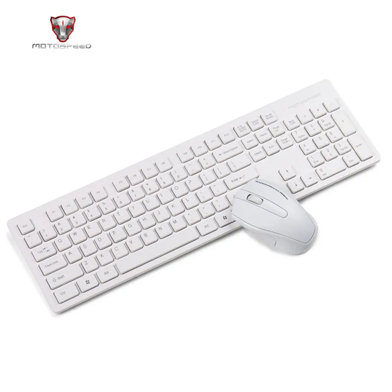Официальный Motospeed G4000 2,4G Беспроводная клавиатура Bluetooth мышь комбо USB 2,0 1000 dpi поставки ноутбук Эргономика Win 7/XP - Цвет: white