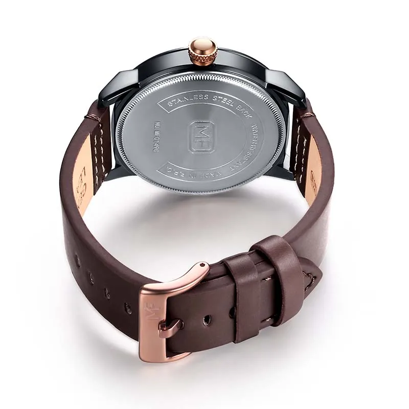 Часы наручные мужские кварцевые в стиле милитари с кожаным ремешком|Кварцевые