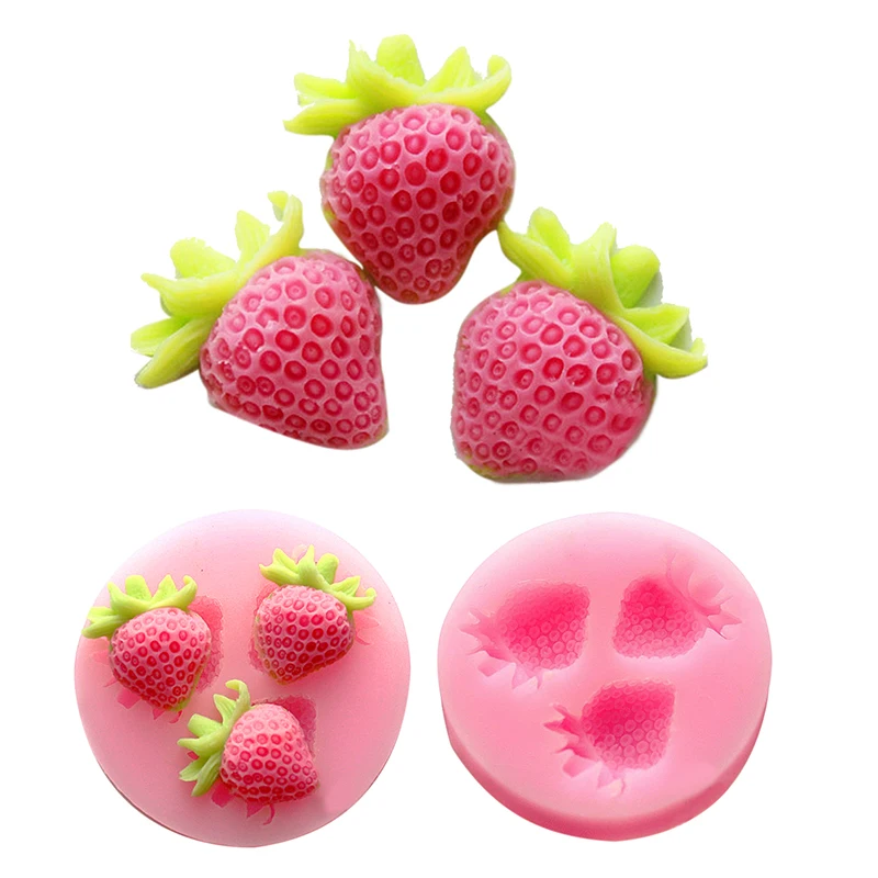 Силиконовая милая форма для торта в виде клубники фруктов помадки шоколада