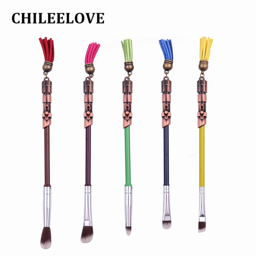 CHILEELOVE 5 Pcs/Set Star Wars Lightsaber Darth Vader Makeup Brushes Kit Beauty For Eye Face Make Up Cosmetic Tool | Красота и