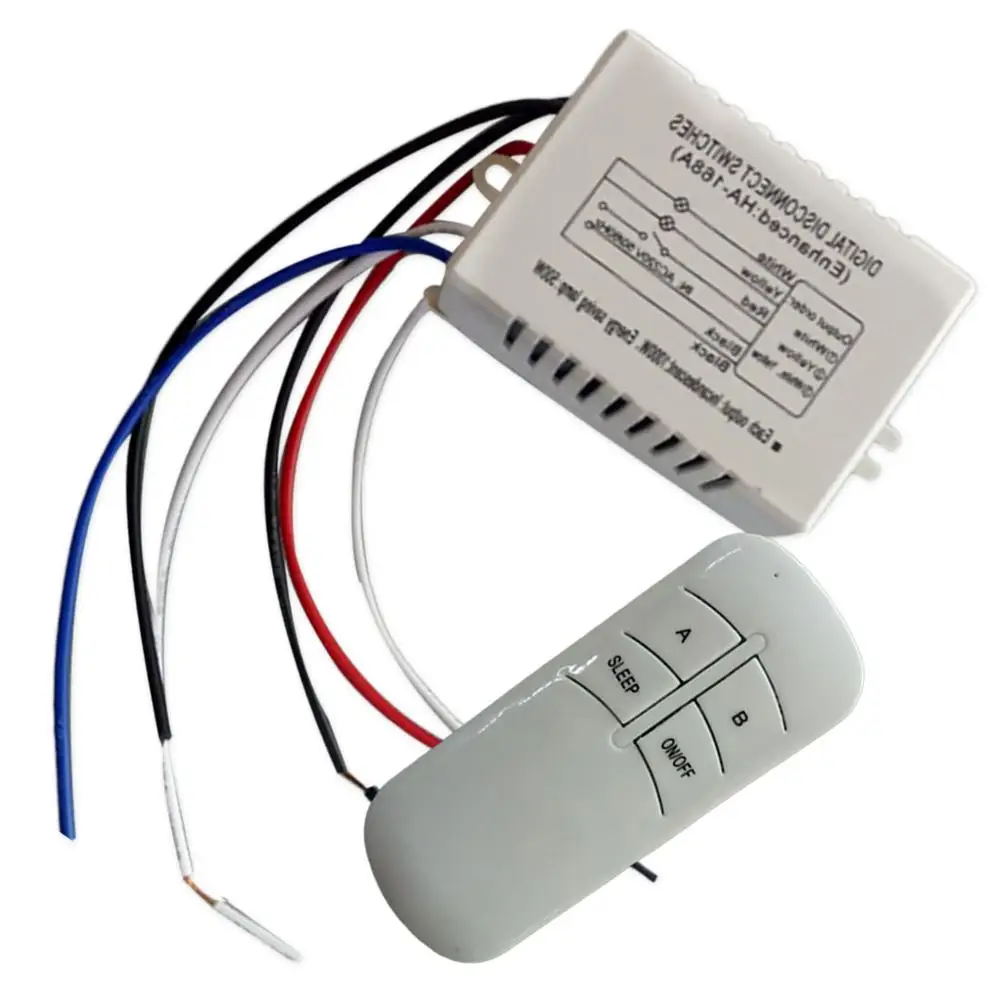 2/3 Port ON/OFF 220V Lamp Light Digital Wireless Wall Remote Control Switch Receiver Transmitter | Обустройство дома