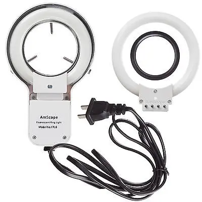 Тринокулярный стереомикроскоп AmScope 3 5x 180X с флуоресцентным кольцесветильник +