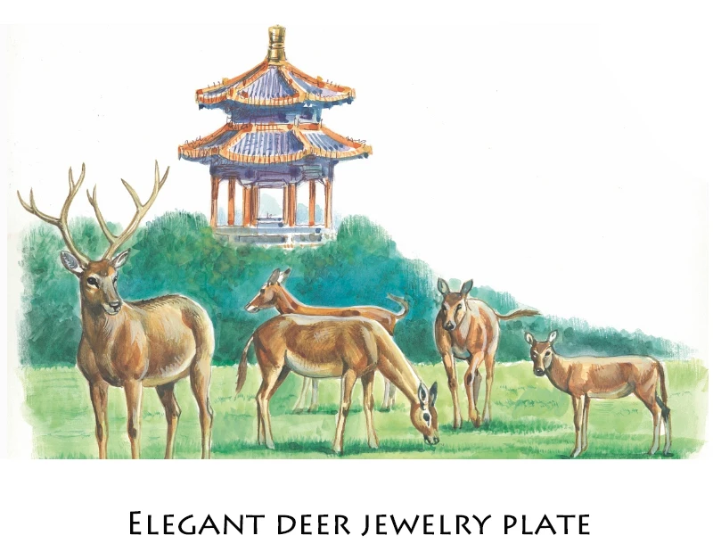 Модная керамическая декоративная тарелка лосец с головой оленя лоток для