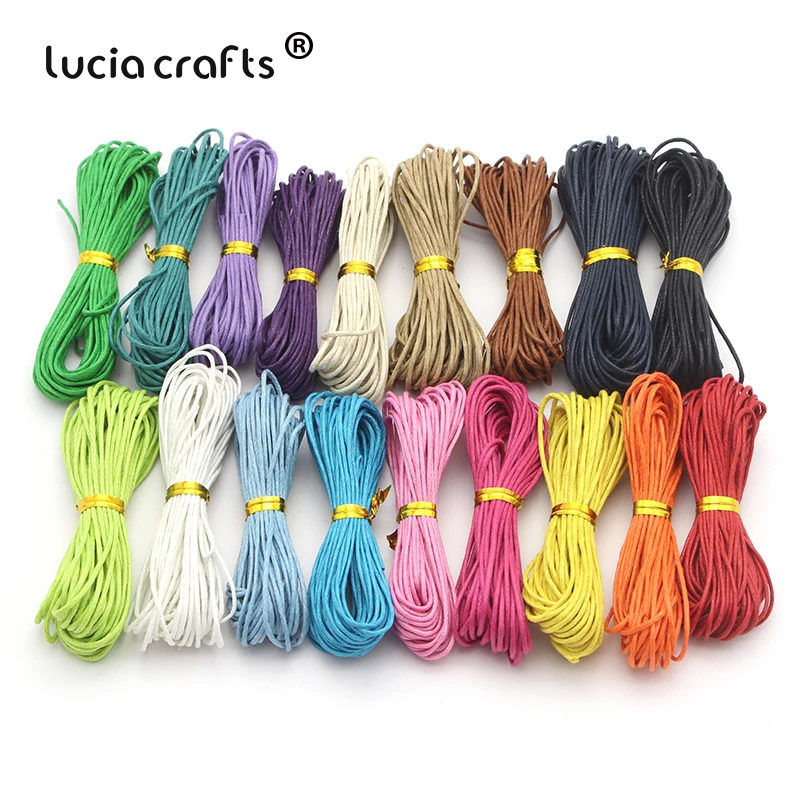 Lucia crafts 90 ярдов/36 ярдов вощеная нить веревка шнур ремешок DIY шарик фитинг браслет шнур декоративные аксессуары W0706